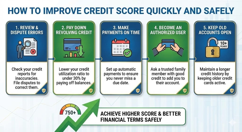 How to Improve Credit Score Quickly and Safely