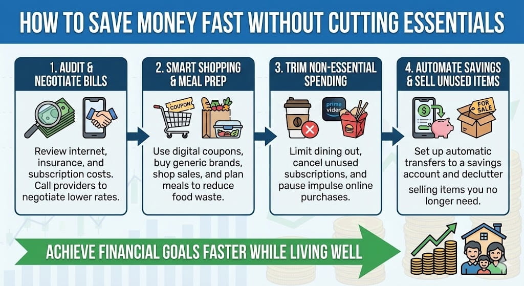How to Save Money Fast Without Cutting Essentials