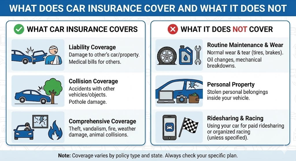 What Does Car Insurance Cover and What It Does Not
